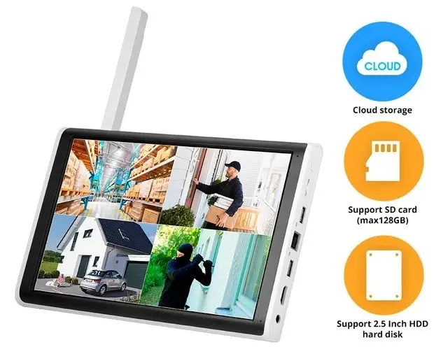 NVR avec écran + WIFI (*Compatible caméras solaire)